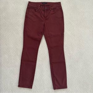 Ann Taylor The Skinny Modern Fit Jeans in Burgundy
